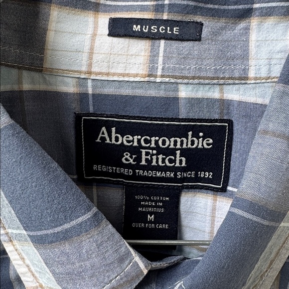 Abercrombie & Fitch Men’s Long Sleeve 100% Cotton Button Down Shirt - Picture 2 of 6